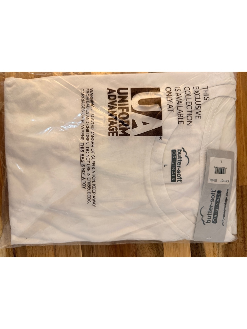 Uniform Advantage Butter-Soft Originals White Shirt Size Large